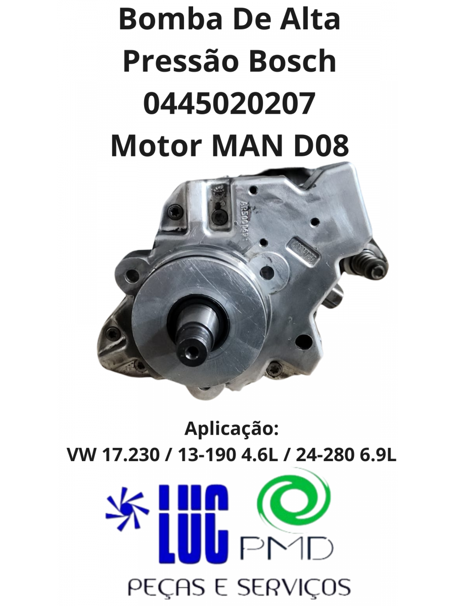 Bomba De Alta Pressão Bosch 0445020207 Motor MAN D08