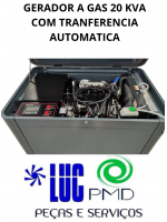 GERADOR A GAS 20 KVA  COM TRANFERENCIA AUTOMATICA