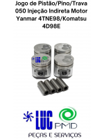 Jogo de Pistão/Pino/Trava 050 Injeção Indireta Motor Yanmar 4TNE98/Komatsu 4D98E